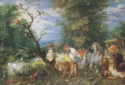 BRUEGHEL, Jan the Elder The Animals entering thte Ark (mk08) France oil painting art